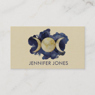 Triple Moon - Watercolor Business Card