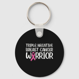 Triple Negative Breast Cancer Awareness Warrior Pi Key Ring