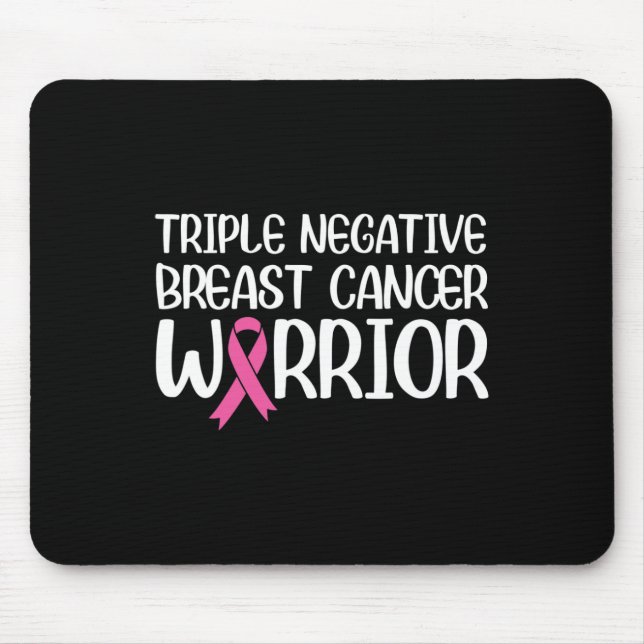 Triple Negative Breast Cancer Awareness Warrior Pi Mouse Mat (Front)