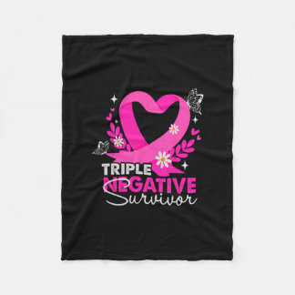 Triple Negative Survivor Breast Cancer Awareness G Fleece Blanket