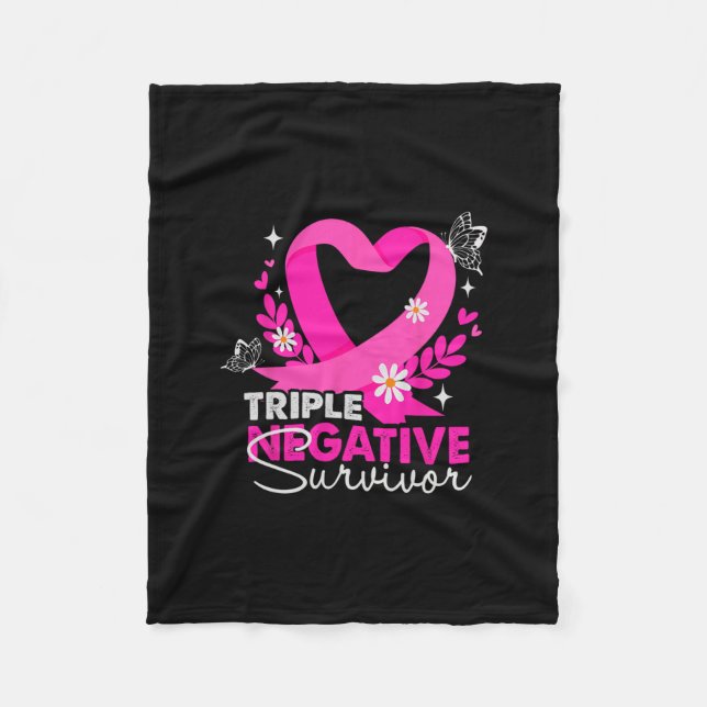 Triple Negative Survivor Breast Cancer Awareness G Fleece Blanket (Front)