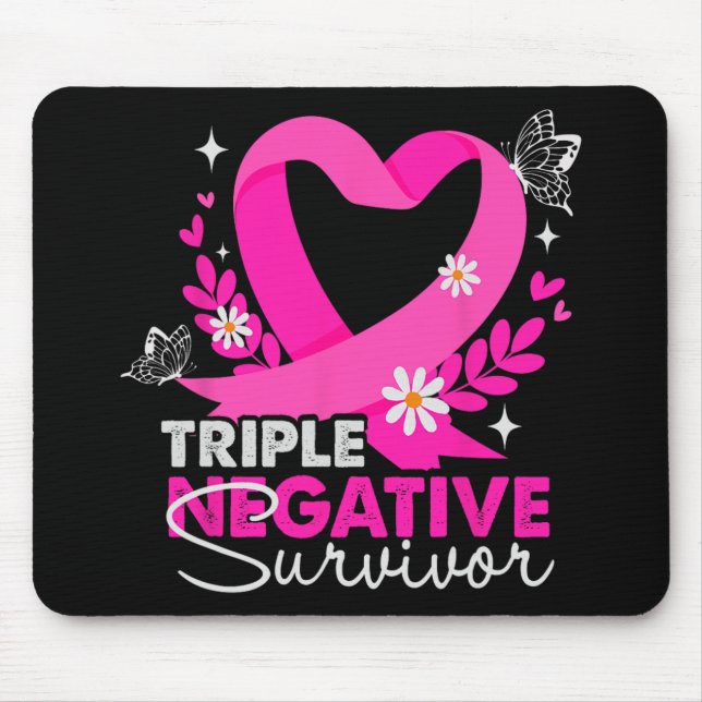 Triple Negative Survivor Breast Cancer Awareness G Mouse Mat (Front)