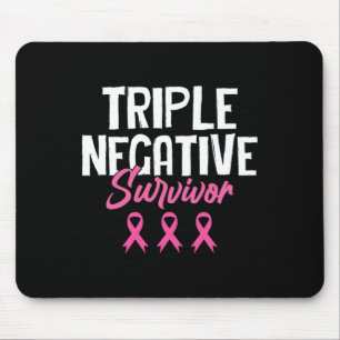 Triple Negative Survivor Breast Cancer Awareness P Mouse Mat