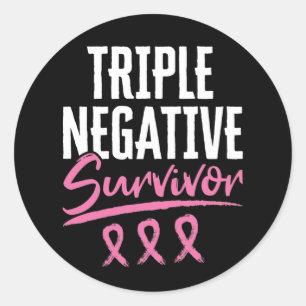 Triple Negative Survivor Breast Cancer TNBC Classic Round Sticker