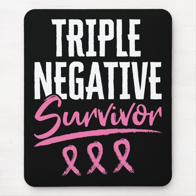 Triple Negative Survivor Breast Cancer TNBC Mouse Mat (Front)