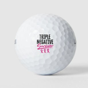 Triple Negative Survivor TNBC Breast Cancer Golf Balls