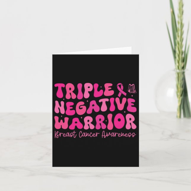Triple Negative Warrior Breast Cancer Awareness Mo Card (Front)
