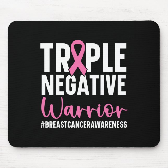Triple Negative Warrior Breast Cancer Awareness Pi Mouse Mat (Front)