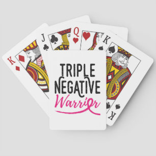 Triple Negative Warrior Breast Cancer Awareness Playing Cards