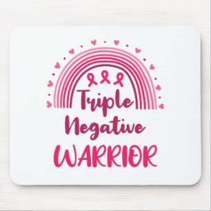 Triple Negative Warrior Breast Cancer Rainbow Mouse Mat
