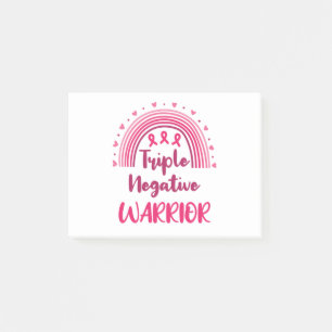 Triple Negative Warrior Breast Cancer Rainbow Post-it Notes