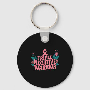 Triple Negative Warrior Nk Ribbon Breast Cancer  Key Ring