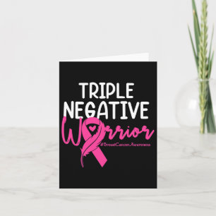 Triple Negative Warrior Pink Ribbon Breast Cancer Card