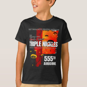 Triple Nickles 555th Parachute Battalion Smokejump T-Shirt
