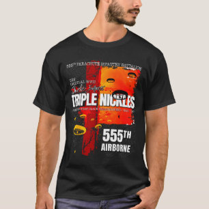 Triple Nickles 555th Parachute Battalion Smokejump T-Shirt