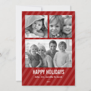 Triple Photo Holiday Card