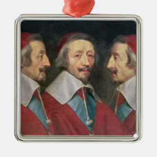 Triple Portrait of the Head of Richelieu, 1642 Metal Tree Decoration