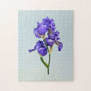 Triple Purple Iris Jigsaw Puzzle