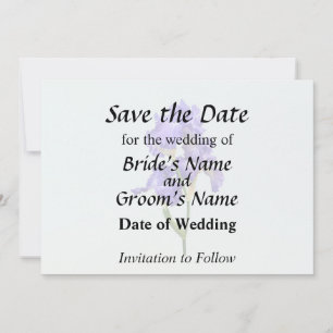 Triple Purple Iris Save The Date