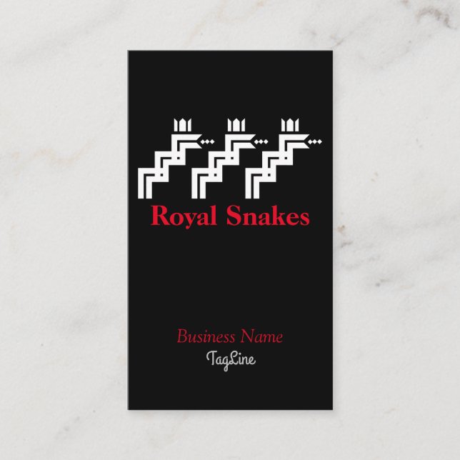 Triple Royal Snakes Business Card (Front)