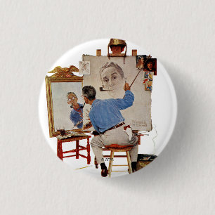 Triple Self-Portrait 3 Cm Round Badge