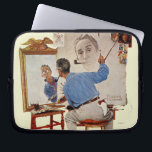 Triple Self-Portrait Laptop Sleeve<br><div class="desc">Artist: Norman Rockwell | Norman Rockwell paints his own portrait</div>
