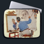 Triple Self-Portrait Laptop Sleeve<br><div class="desc">Artist: Norman Rockwell | Norman Rockwell paints his own portrait</div>