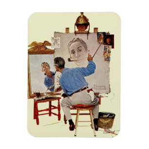 Triple Self-Portrait Magnet