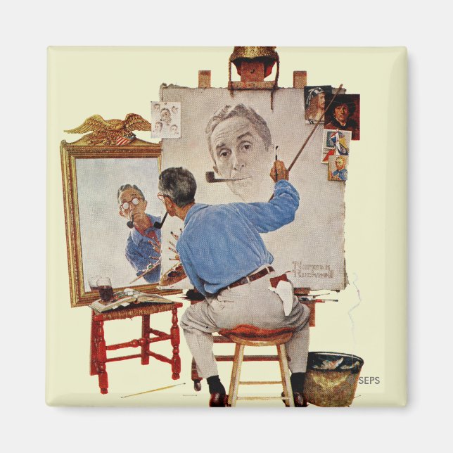 Triple Self-Portrait Magnet (Front)