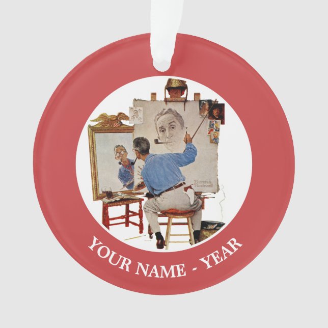 Triple Self-Portrait Ornament (Front)