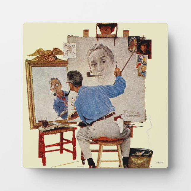 Triple Self-Portrait Plaque (Front)