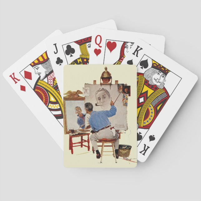 Triple Self-Portrait Playing Cards (Back)