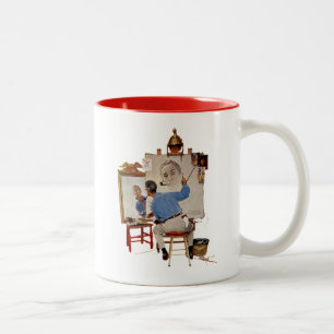 Triple Self-Portrait Two-Tone Coffee Mug