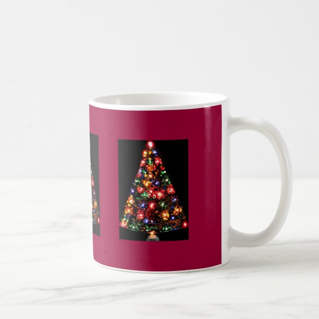Triple Sparkly Christmas Tree  Mug (Right)