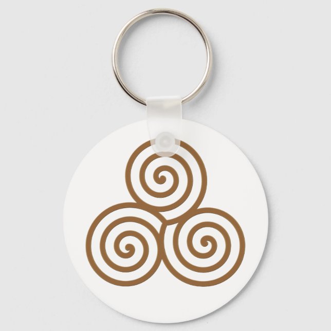Triple Spiral Keychain (Front)