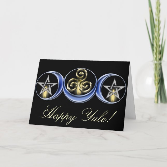 Triple Spiral Lunar Moon Card (Front)