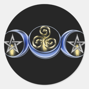 Triple Spiral Lunar Moon Sticker