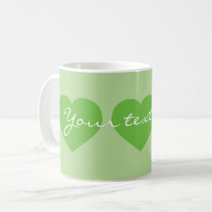 Triple Spring Green Hearts Coffee Mug