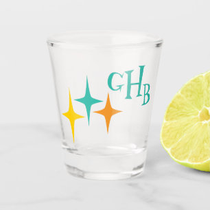 Triple Starburst Monogram Shot Glass