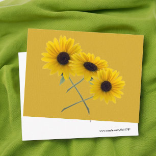 Triple Sunflower Add Your Custom Photo Postcard