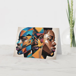 Triple Threat African Amercan Black Women Art Card