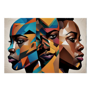 Triple Threat African American Black Woman Art Poster
