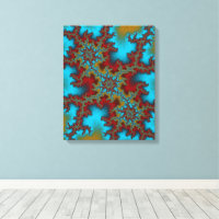 Triple Threat Blue and Red Abstract Fractal Art