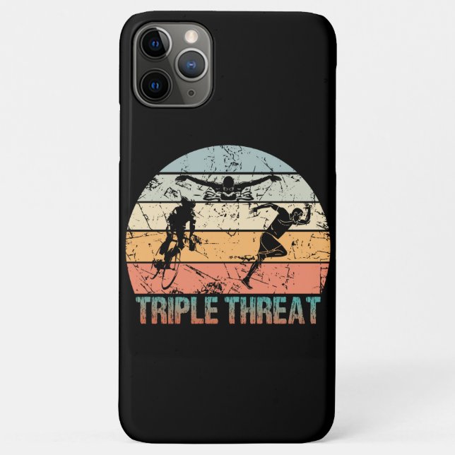 Triple Threat - Triathlon Athlete Case-Mate iPhone Case (Back)
