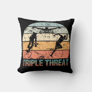 Triple Threat - Triathlon Athlete Cushion