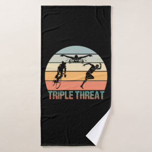 Triple Threat - Triathlon Sunset Bath Towel