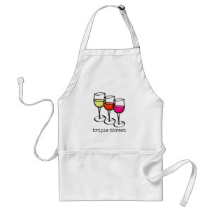 Triple Threat Wine Glasses Standard Apron