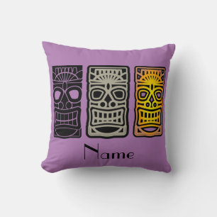 Triple Tiki Sculptures Thunder_Cove  Cushion