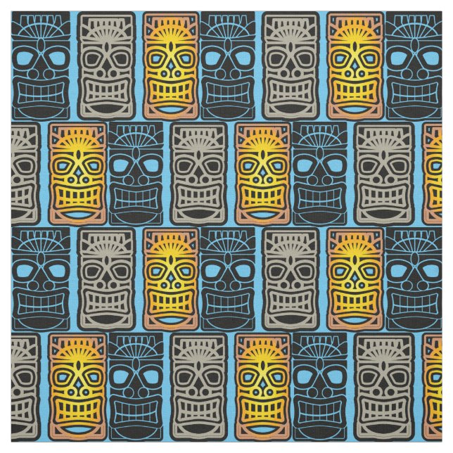 Triple Tiki Sculptures Thunder_Cove  Fabric (Swatch)