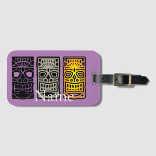 Triple Tiki Sculptures Thunder_Cove Luggage Tag